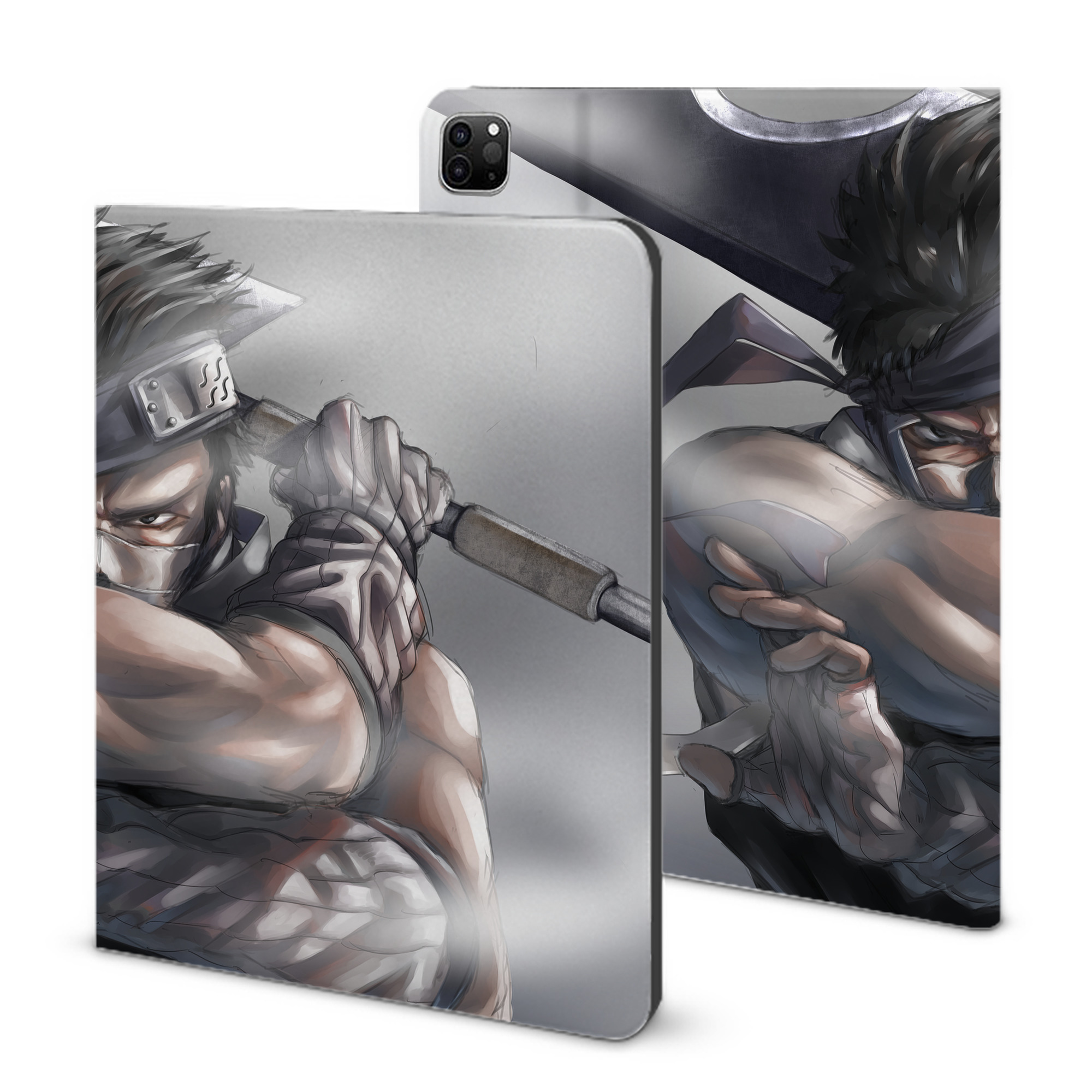 （画像用） NARUTO -ナルト- NARUTO -ナルト- 疾風伝 IPad ケース ブック型 PUレザー TPU 耐衝撃 軽量 薄型 ペン収納なし 全面保護 IPad 各モデル対応